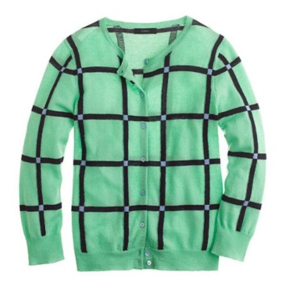 J. Crew Mint Green cashmere Cardigan
